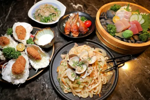 台北食記｜台北松山區美食居酒屋推薦！一号基地（慶城店）清酒、生啤無限暢飲，南京復興站慶城美食推薦！ - 奇奇一起玩樂趣