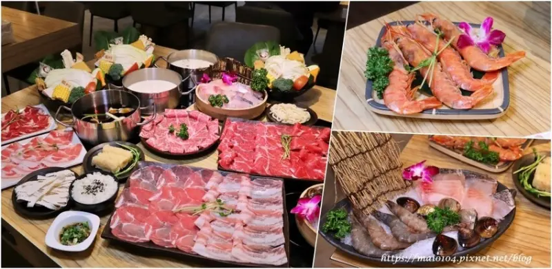 中壢火鍋推薦｜蒔野鍋物～英式深藍設計、網美風格的用餐環境，肉量十足還有自助吧飲品、霜淇淋、甜品吃到飽