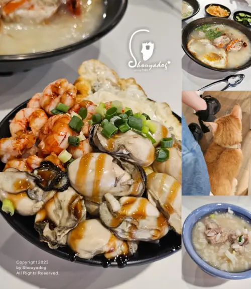 【基隆美食】架大碗海鮮粥•麵 蚵蝦綜合飯 海南胡椒豬肚粥 內有店貓