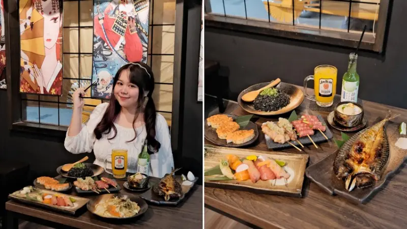 【台北居酒屋推薦】竹崎居酒食堂敦化店～串燒、墨魚炒飯、鯖魚超美味～忠孝敦化美食、台北美食推薦