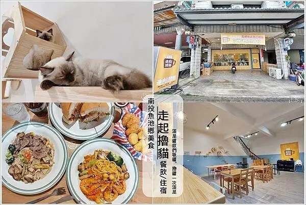 南投美食│隱藏魚池鄉走起撸貓 住宿/餐飲 寵物友善餐廳 CP值超高 義大利麵、美式漢堡等餐點，還能與布偶貓一同用餐，讓貓奴們盡情擼貓、吸貓~