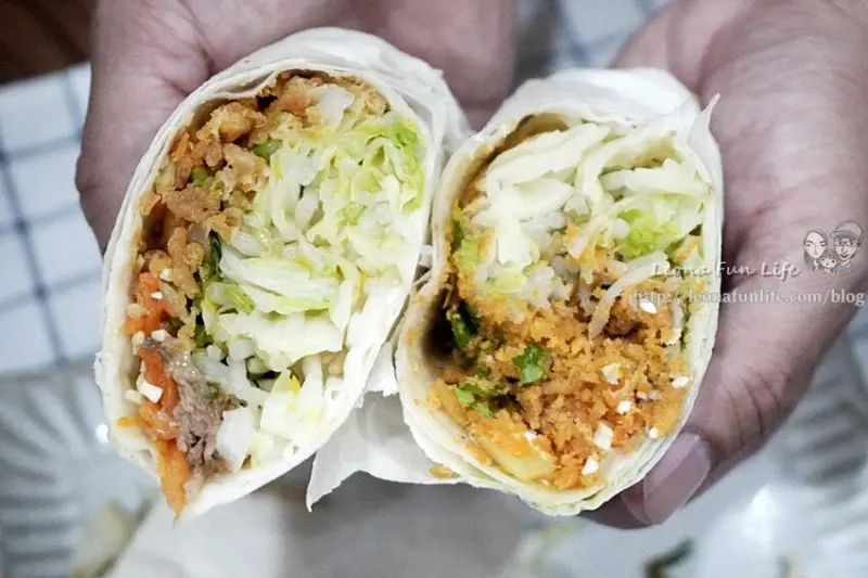 台中太平輕食推薦|嬌姐潤餅-皮薄蔬菜多爌肉潤餅好美味，還有嗆辣芥末口味喔!|寒食節