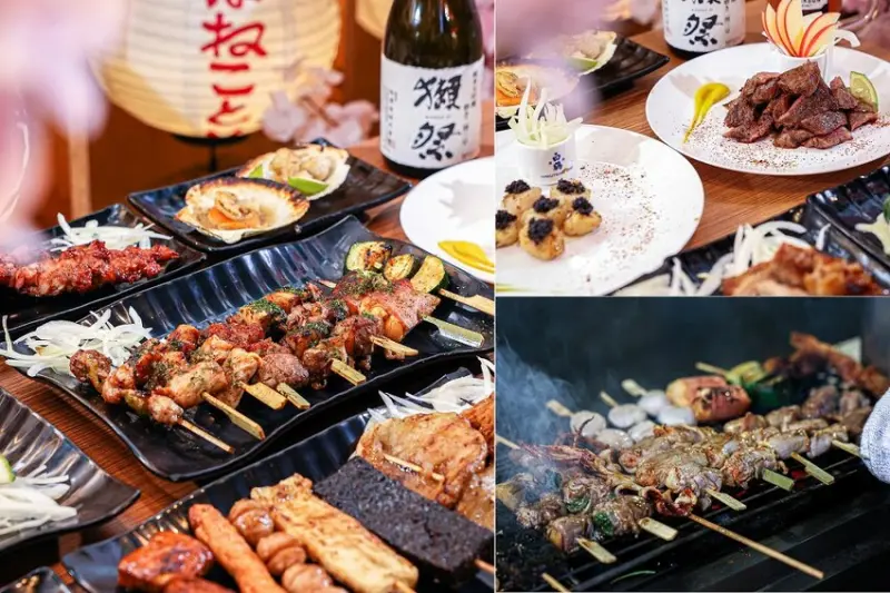 最便宜20元起，內用滿低消柴魚飯和味噌湯免費吃到飽，拾羽串燒宛如日本街邊