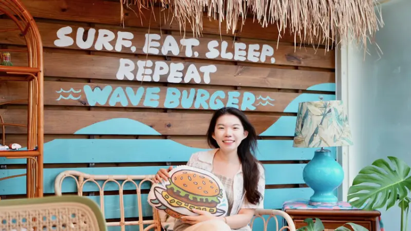 [礁溪美食] 一秒來到夏威夷！礁溪必吃蔥蛋堡「蔥浪堡」，夏天必吃最Chill漢堡店！