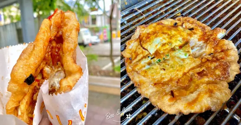 宜蘭縣頭城鎮宜蘭【頭城車站阿伯炸蛋蔥油餅】40年老店一週只賣三天的排隊美食，加蛋青蔥45元
