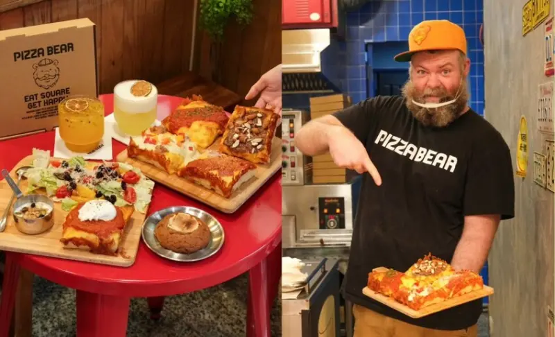 【台北美食】PIZZA BEAR CAFE｜隱身新店街頭的美式披薩專賣店，感受底特律風格的邪惡牽絲滋味!  - 肉依小姐吃什麼