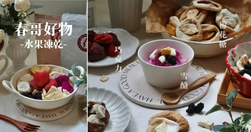 全台線上販售|春哥好物．打破水果「鮮嫩多汁」既定印象!水果凍乾隨時都能品嚐水果好滋味，三種超簡單創意改