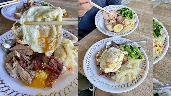 港式鴨莊｜前鎮區美食｜招牌被歲月摧殘到快不見字跡｜只賣中餐的便宜港式燒臘便當｜內用附湯可以免費喝