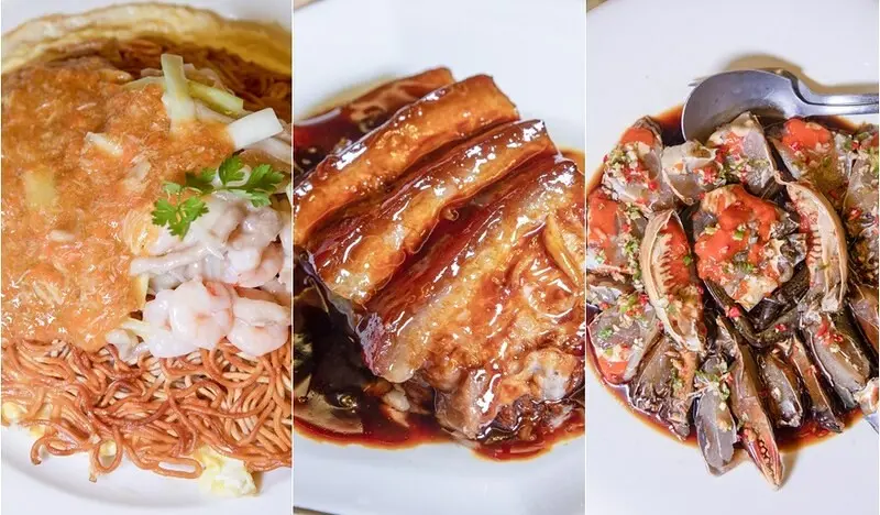 【台北-松江南京站美食】柒號洋樓.台北飯店上海料理新選擇.寧式十八斬夠威.蟹黃兩面煎夠鮮.黃魚煨麵.鮑魚撈