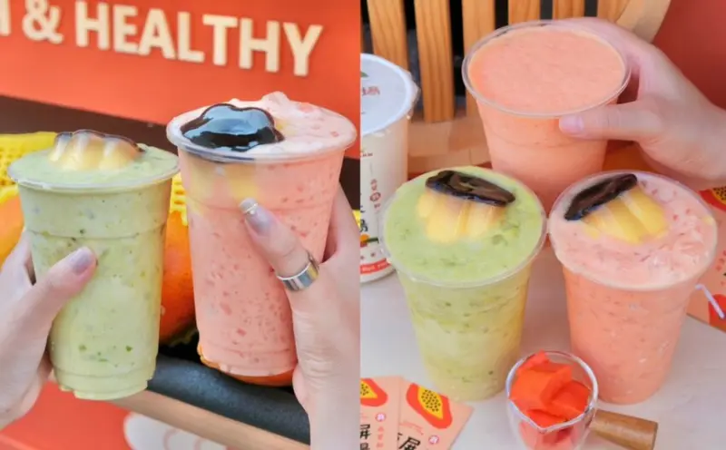 【台中美食】南屏木場｜忠孝夜市人氣木瓜牛奶專賣店，不加一滴水純鮮奶打造香濃滋味! - 肉依小姐吃什麼