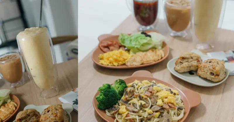 輕食、甜點、飲品選擇豐富的早午餐，也能滿足咖啡愛好的精品莊園手沖，夏日限定蜜桃大推 | 【桃園 桃園區】Ramble Cafe' 漫步藍咖啡 桃園南華店