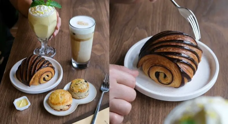 【嘉義美食】Hit Cat Café 打貓咖啡｜隱身檜意森活村中的文青咖啡館，讓人回味無窮的千層級可頌! - 肉依小姐吃什麼