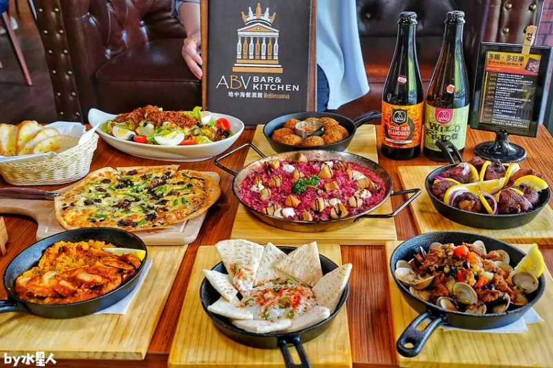 ABV地中海餐酒館台中概念店：全台唯一超過700款精釀啤酒餐廳，浮誇啤酒走廊搭異國料理