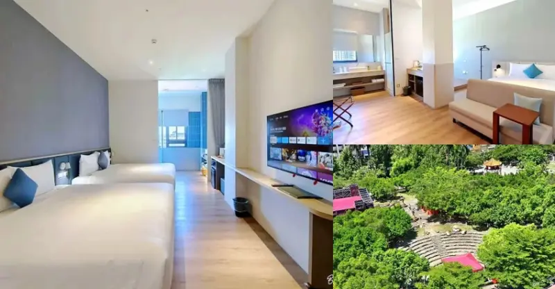 山島行旅》羅東夜市旁生活機能豐富，房間寬敞乾淨舒適，房價合理，還有席夢思名床、小美犀智能管家系統