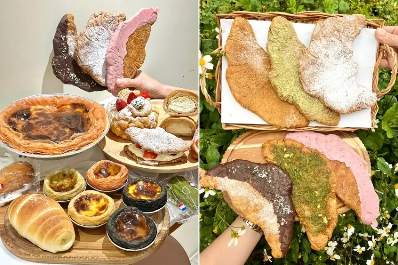 水豚麥胖｜新竹人氣麵包坊，韓國最夯的壓片可頌這裡也有！還有超浮誇比臉大蛋塔 – 艾瑞絲的吃貨日常