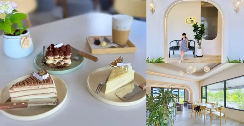 鴝花甜點Café》隱藏於民宿裡的甜點店，時尚高雅環境，千層蛋糕好拍又好吃