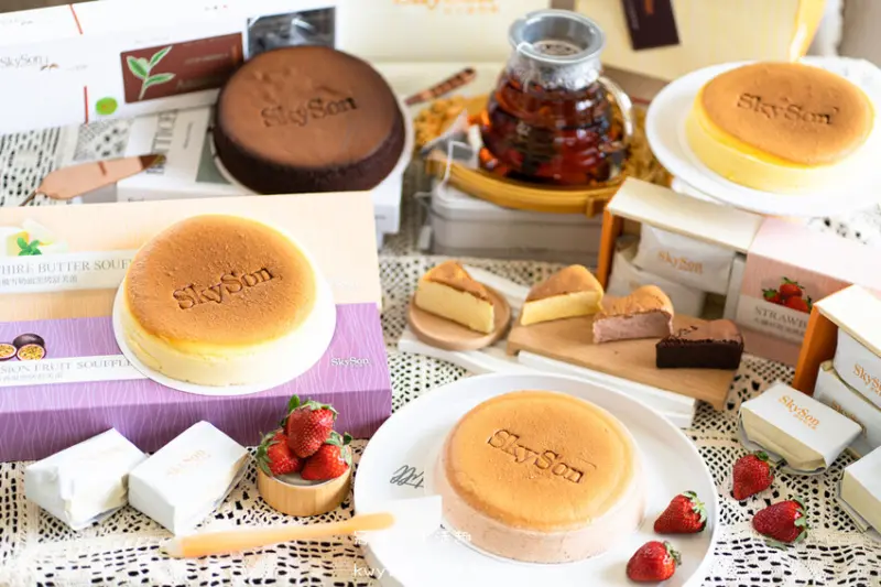 【SkySon天子舒芙蕾中友百貨門市】不加一滴水極致濃厚奶香！台中伴手禮推薦，來自埔里的超人氣舒芙蕾