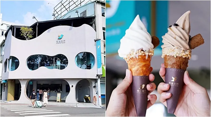 台中最美蛋捲店，吃現做蛋捲霜淇淋，看免費展覽