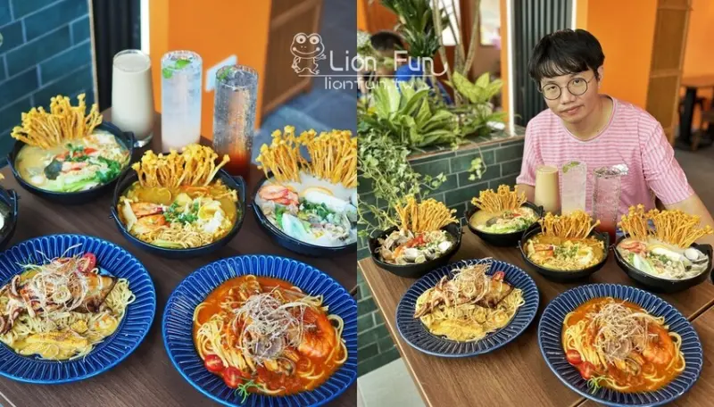 高雄鍋燒專賣店｜老潮派鑄鐵鍋燒惠心店。限定菜單開賣!新加坡叻沙魷魚義大利麵，超豐盛新品晚上8點後才點得到!限時三天打卡再升級海鮮！