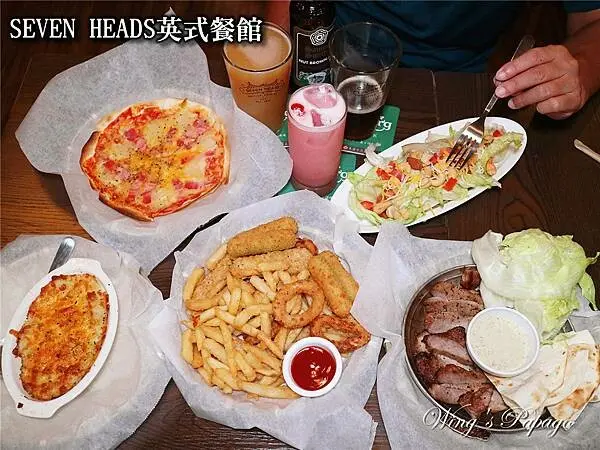 新莊餐酒館，Seven Heads 英式餐酒館《新莊店》，新莊唯一英倫風餐廳，道地英式美食，不限時餐廳，夢幻調酒，新莊美食推薦，新莊體育場美食。