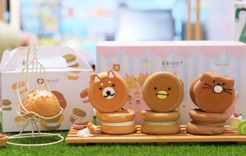 台中美食 卷卷烘焙 傲嬌貓、呆萌企鵝、柴犬造型北海道生乳銅鑼燒 限時限量快閃新竹巨城
