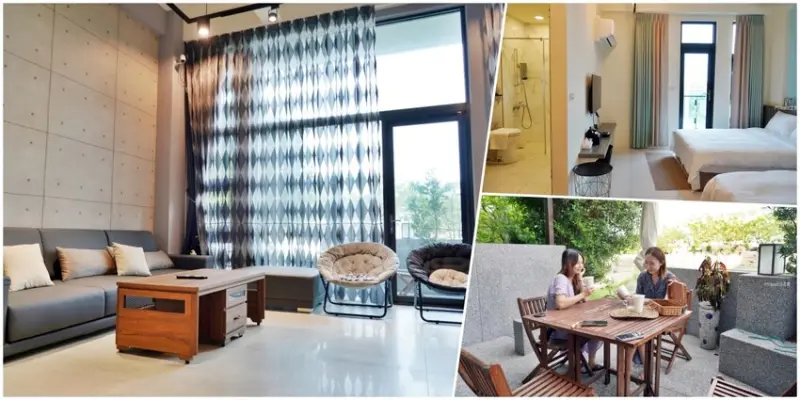 【宜蘭】五結  No.9 玖 民宿｜宜蘭包棟民宿推薦  獨棟簡約輕奢風電梯民宿，挑高樓中樓以及設備完善的廚房還