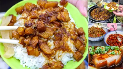 在地人推薦隱藏版，滷肉飯搭半熟蛋好吃推薦！免費辣菜脯辣椒夠味又好吃