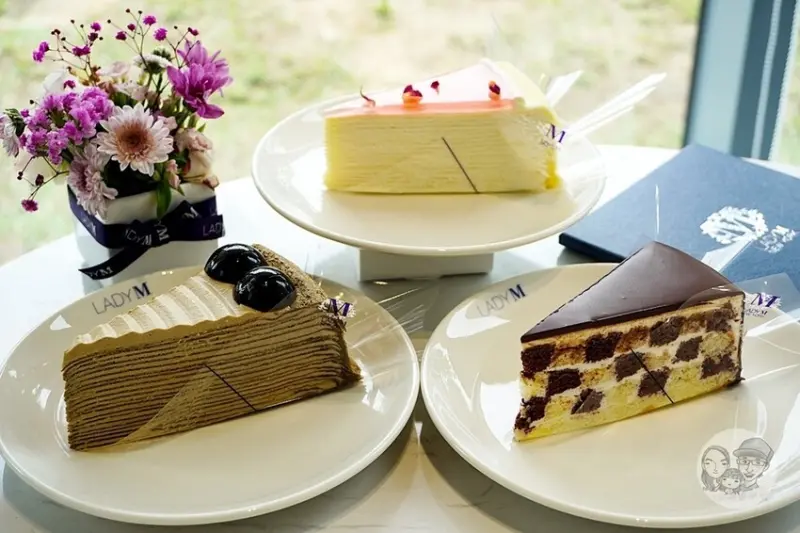 Lady M LaLaport台中店|來自紐約的貴婦級千層蛋糕，大推獨家口味焙茶千層|台中東區