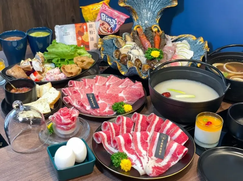 桃園質感火鍋，超浮誇的海陸套餐 ● 金蒔鍋物 中壢環中店｜中壢美食