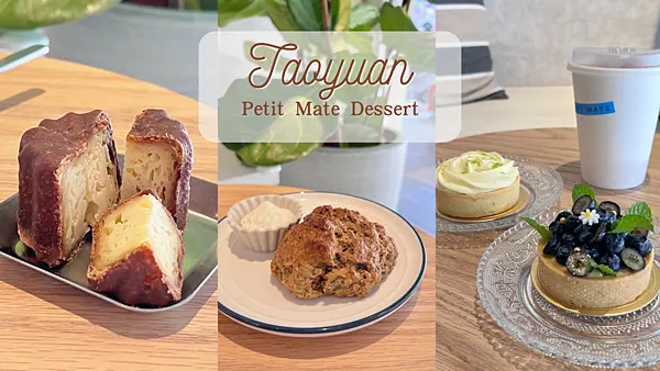 【桃園美食】Petit Mate Dessert法國藍帶甜點師開的甜點店就在桃園|美麗與好吃兼具|藝術的藍莓塔