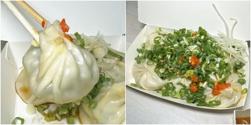 新竹也有蔥多多小籠湯包耶😱 愛吃蔥花的朋友可以自己夾好夾滿，配上大顆湯包汁甜美味😘--跟著踢小米吃喝玩樂趣