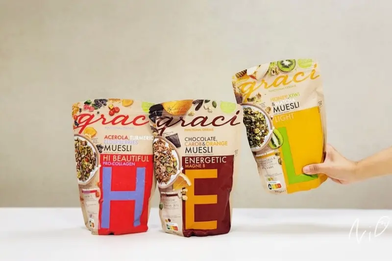 [麥片食記]拉脫維亞Graci 全穀麥片。櫻桃莓果/高纖抹茶/鎂好可可營養機能麥片 #喬山生機 #微甜好吃不膩