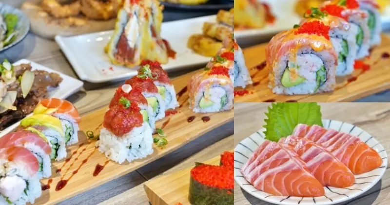 桃園市蘆竹區【桃園】蘆竹｜樂壽司，創意美式壽司捲、生魚片吃到飽，碳水極度失控！