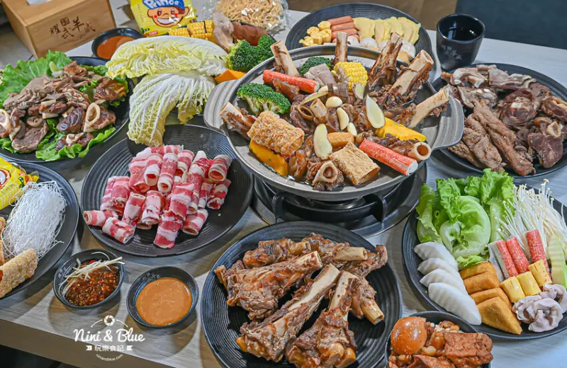 台中羊肉爐吃到飽推薦，7種羊肉部位、野菜自助吧、甜點水果吃到飽