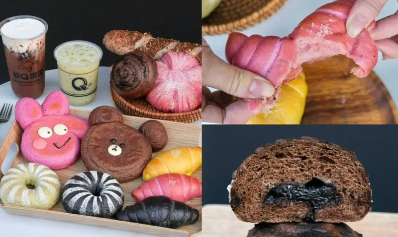 鮮Q樂園 軟歐烘焙茶飲館｜超可愛的卡通造型麵包出爐，獨創鬆軟口感一吃就上癮！ - 肉依小姐吃什麼
