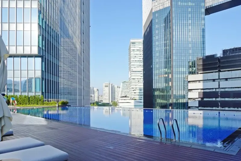 【台北漢來大飯店】無邊際泳池、三溫暖、健身房、戶外禮堂、大廳酒廊,還有全新吃到飽品牌「島語自助餐廳」