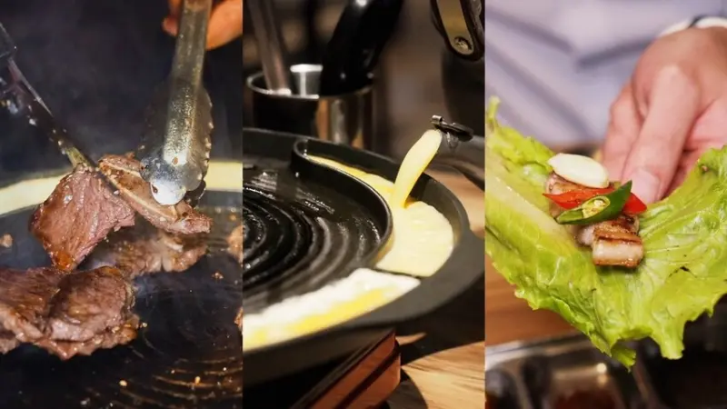 台北大安《韓老二烤肉餐廳》韓國烤肉必吃豬五花，加上烤邊蛋絕對要體驗，還有不能錯過的鍋巴石鍋拌飯！