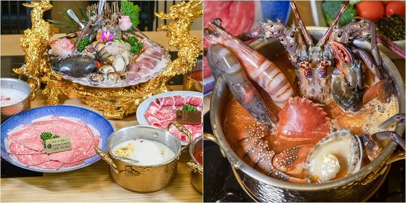 【花蓮礁溪美食】龍爺鳳娘鍋品礁溪總店.浮誇龍蝦沙母海鮮併盤燕麥奶鍋.菊花鮮魚.椰子雞湯.酸菜豚骨等多種湯