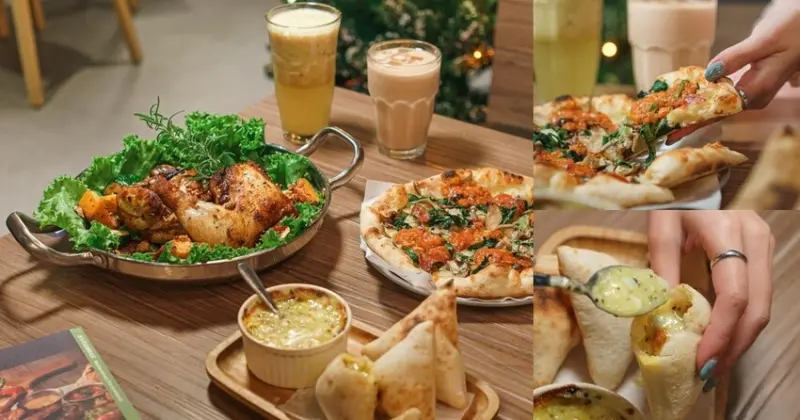 比薩自由配、想加什麼醬或配料都可以！聖誕限定烤雞必點，新北聚餐餐廳推薦 | 【新北 蘆洲區】Kitchen creAfe'客意直火 （蘆洲長興店）