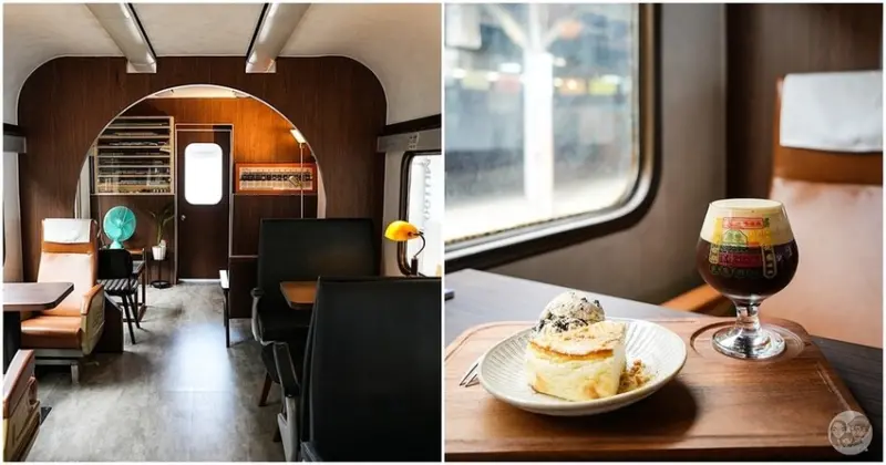 台中新店報|mamonaku cafe-鐵道咖啡廳，復古車廂中品咖啡品往昔光影|EM107自強號車廂