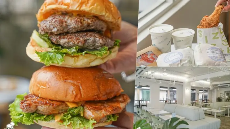 及時樂漢堡sizzlove 最美北歐風格，莫蘭迪白皙環境、平價消費免服務費、用餐不限時、約會聚餐、商務聚會 - 跟著尼力吃喝玩樂＆親子生活