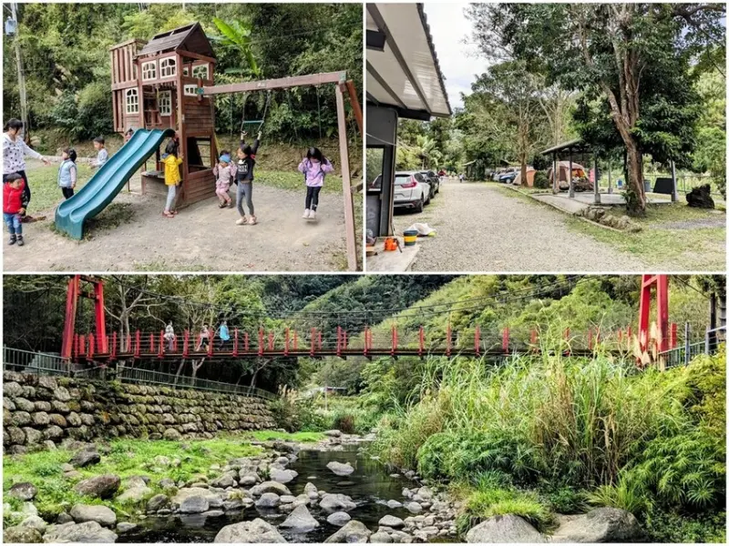 【新竹住宿】水田六四露營區 - 營區乾淨明亮，鄰近小溪玩水抓蝦一整天都不夠玩