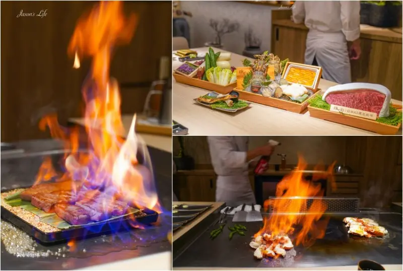 台中市南屯區【台中南屯｜美食】阪前和牛鐵板燒(台中文心五權西店)。王品集團高檔鐵板燒，木質禪風包廂用餐環境，阪前火