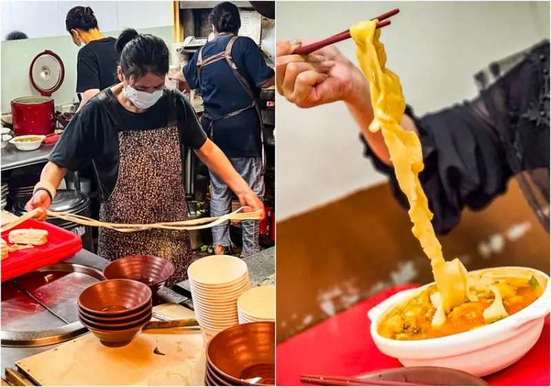 花蓮縣花蓮市河南砂鍋手工扯麵（姐妹店）｜一條麵就能吃飽？現拉扯麵真功夫！超有勁道河南砂鍋手工扯麵