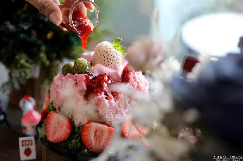 台中市北屯區一周只開四天的網美級日式刨冰！IG熱門打卡點 激推抹茶草莓優格刨冰&大人味焦糖雞蛋布丁｜伍壹冰研所 51Ice