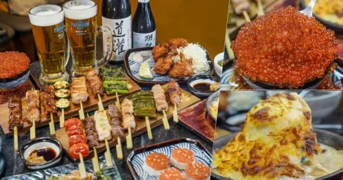 爆量鮭魚卵丼飯、細膩炭火直燒串燒、內臟職人燒肉 X 鳥居炭火燒鳥居酒屋.左營串燒推薦 - 跟著尼力吃喝玩樂＆親子生活