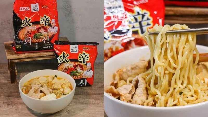 賣場美食｜家樂福韓國泡麵推薦！香辣醇厚的韓式火辛拉麵袋裝泡麵｜Kmarket韓國食品專賣店