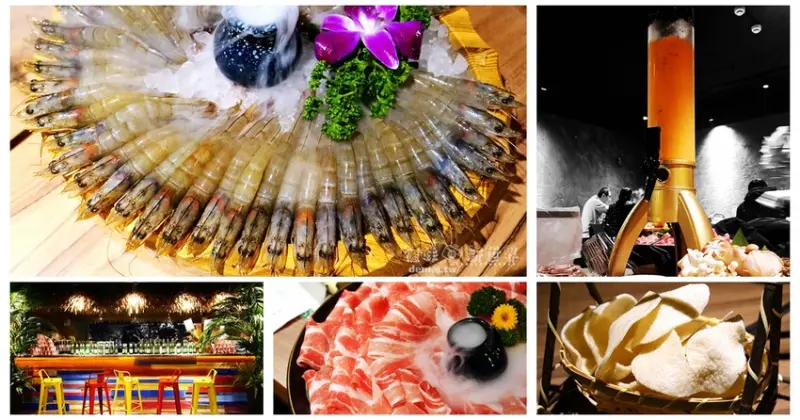 桃園市區美食│泰滾 Rolling Thai 泰式火鍋(桃園店)近火車站周邊-超浮誇的泰式叢林造景-當月壽星幾歲就送幾隻蝦 - 德妹看新世界