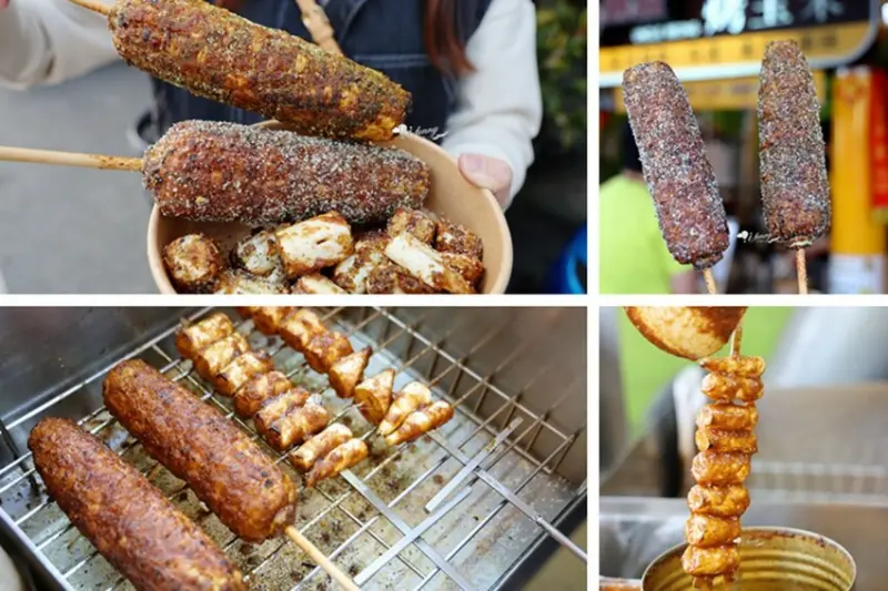 南投縣埔里鎮炳叔烤玉米埔里店｜秘製沙茶醬烤玉米 獨家限定醬烤茭白筍