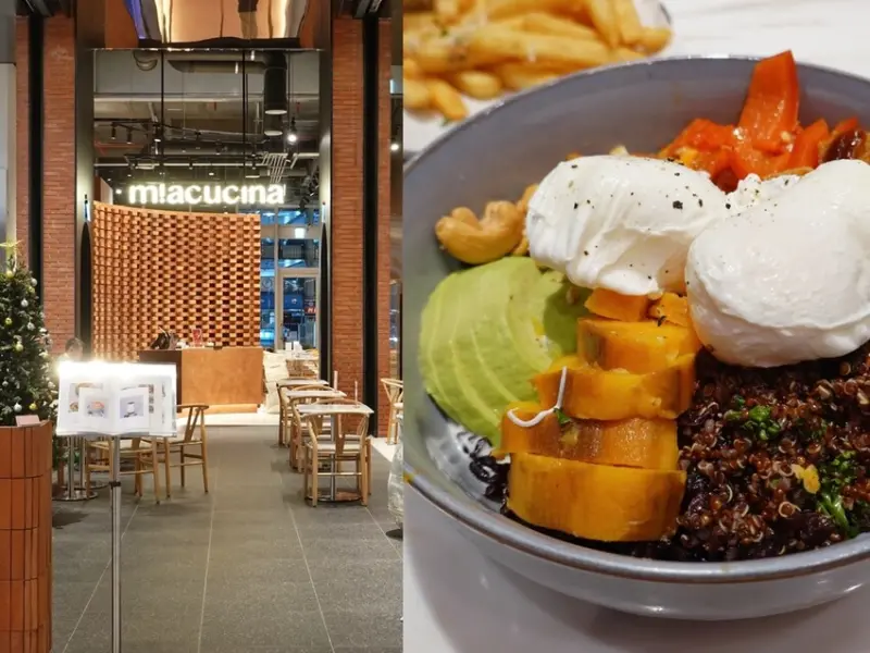 新北市新店區新北新店—MiaCucina｜百年磚瓦砌出摩登蔬食新高度｜裕隆城、大坪林